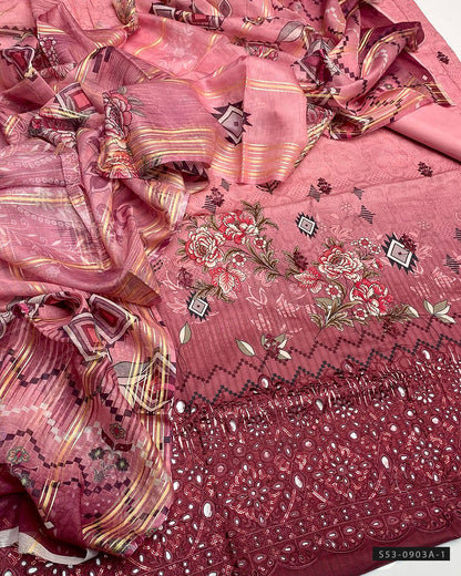 3 PC Unstitched Lawn Dress Collection