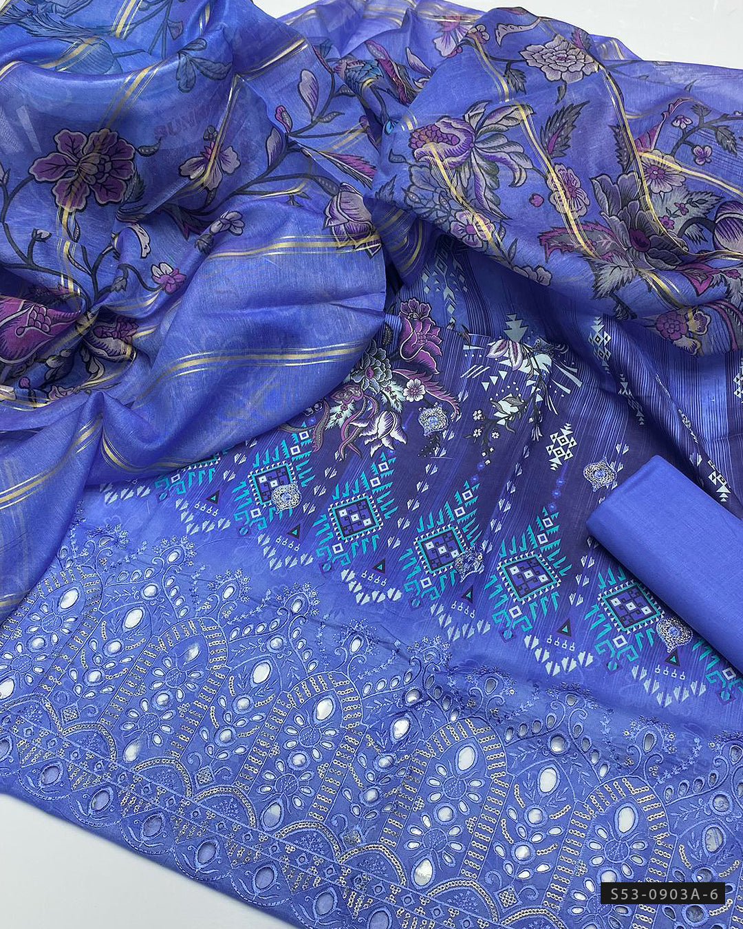 3 PC Unstitched Lawn Dress Collection