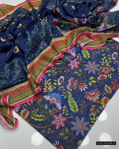 3 PC Unstitched Lawn Dress Collection