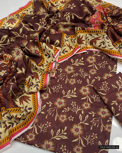 3 PC Unstitched Lawn Dress Collection