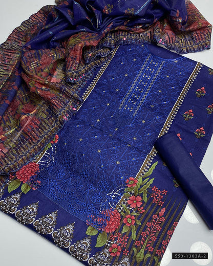 3 PC Unstitched Lawn Dress Collectionl
