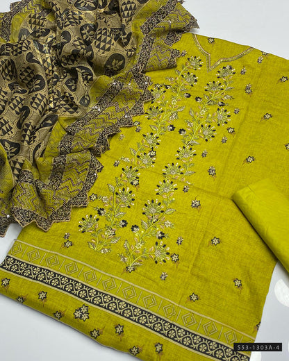 3 PC Unstitched Lawn Dress Collectionl
