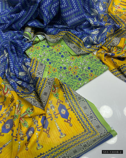 3 PC Unstitched Lawn Dress Collection