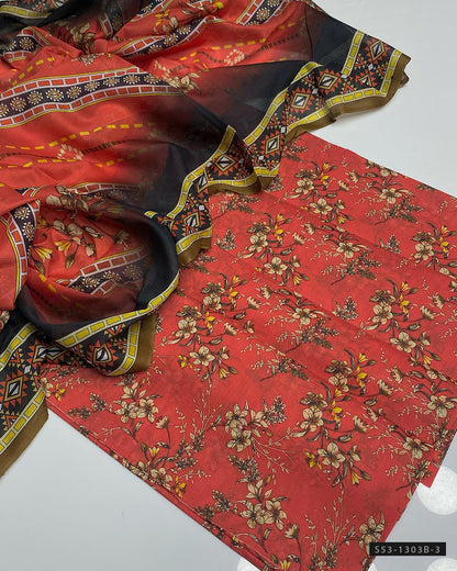 3 PC Unstitched Lawn Dress Collection