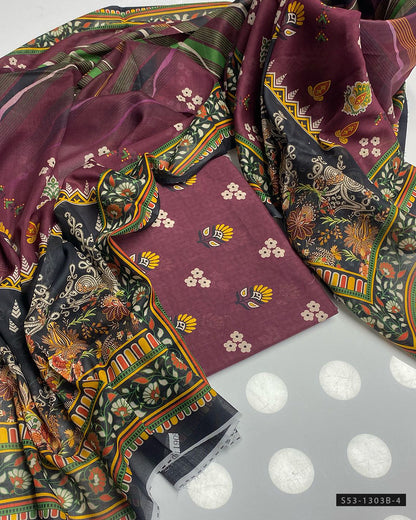 3 PC Unstitched Lawn Dress Collection