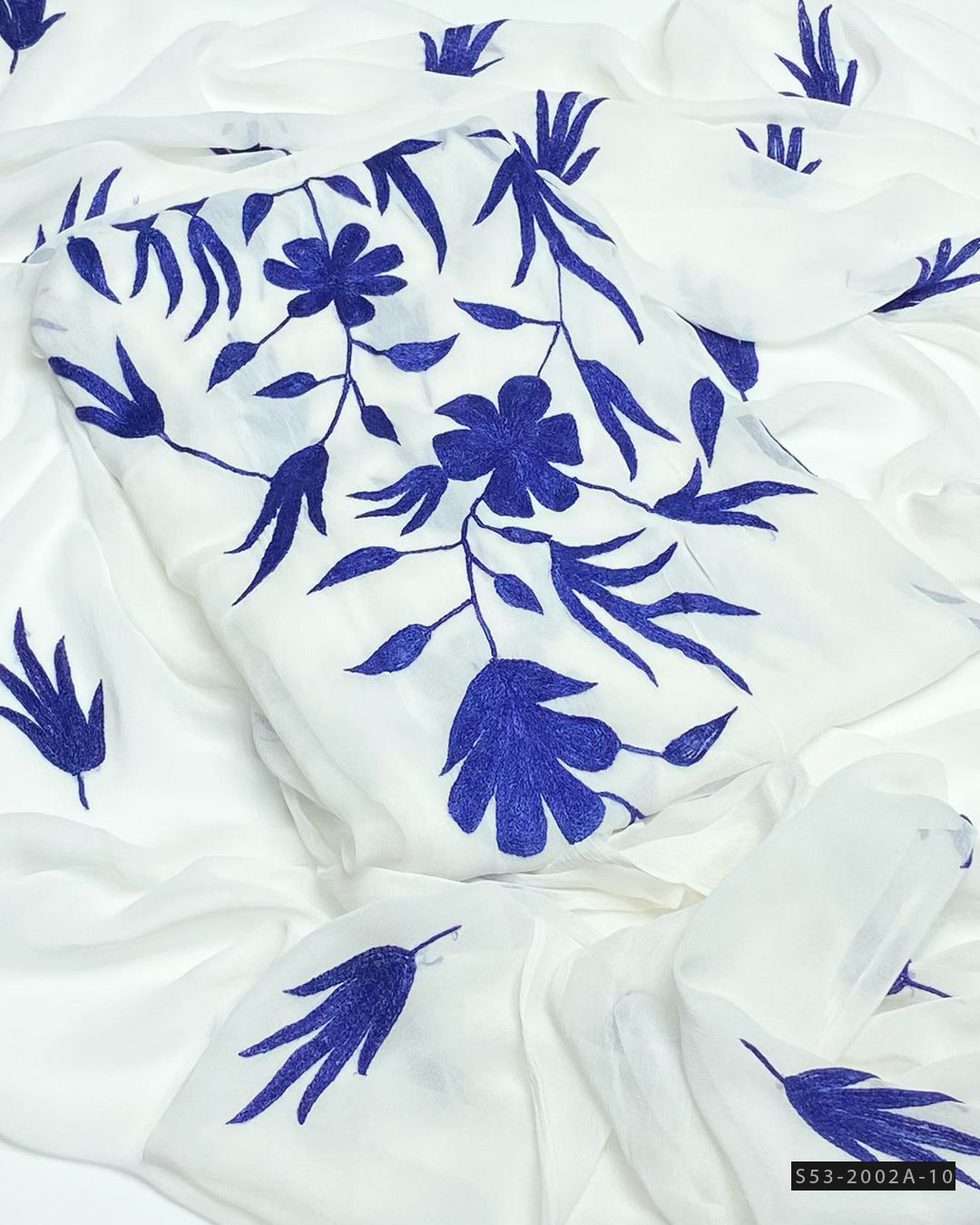 2 PC Unstitched Hand Embroidered Chiffon Dress Collection