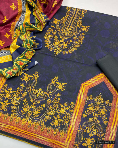 3 PC Unstitched Lawn Dress Collection