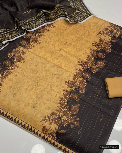 3 PC Unstitched Lawn Dress Collection