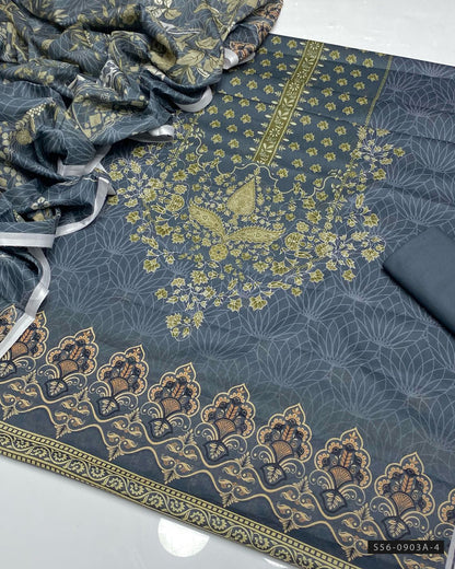 3 PC Unstitched Lawn Dress Collection