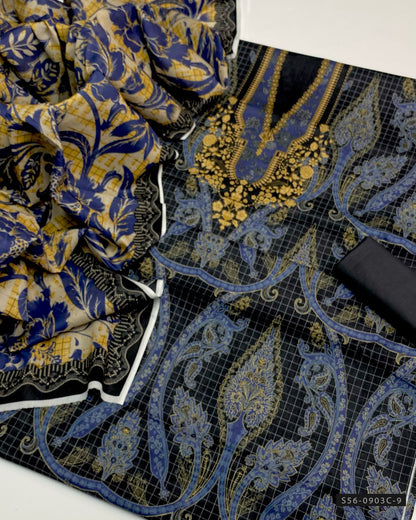 3 PC Unstitched Lawn Dress Collection