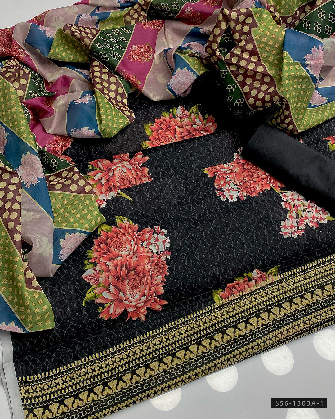 3 PC Unstitched Digital Print Lawn Dress Collection