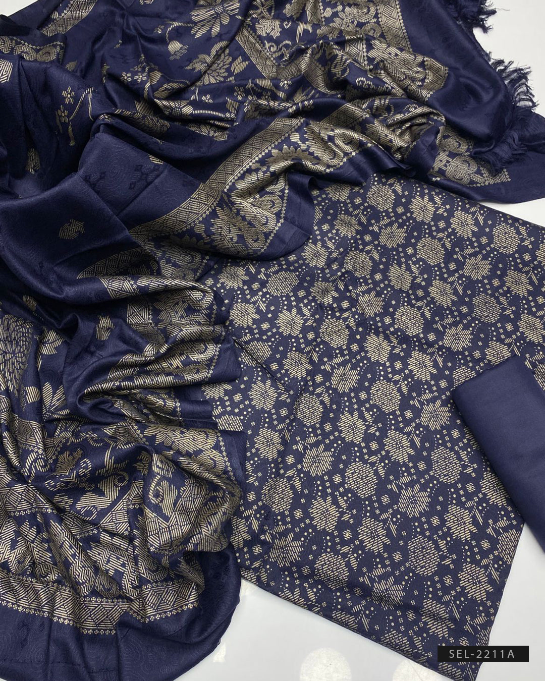 3 PC Premium Dhanak Screen-Printed Dress