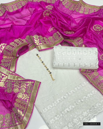 3 PC Unstitched Fancy Dress Collection