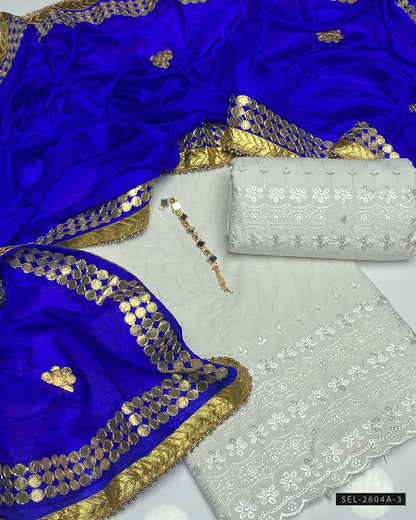 3 PC Unstitched Fancy Dress Collection