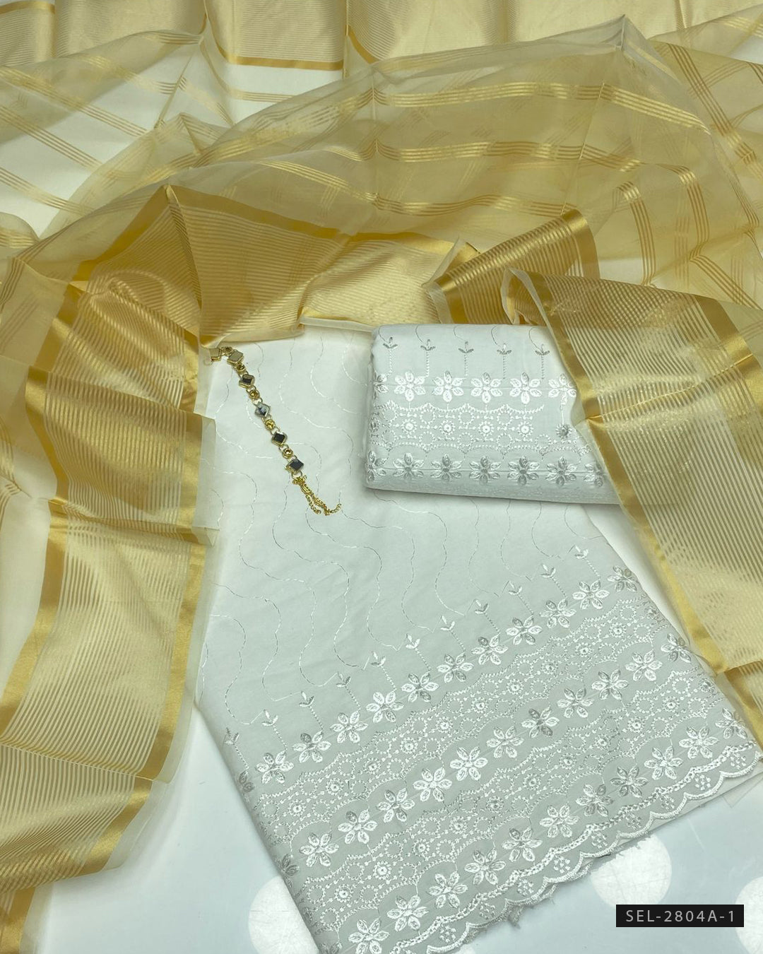 3 PC Unstitched Fancy Dress Collection