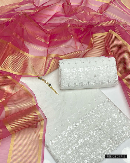 3 PC Unstitched Fancy Dress Collection