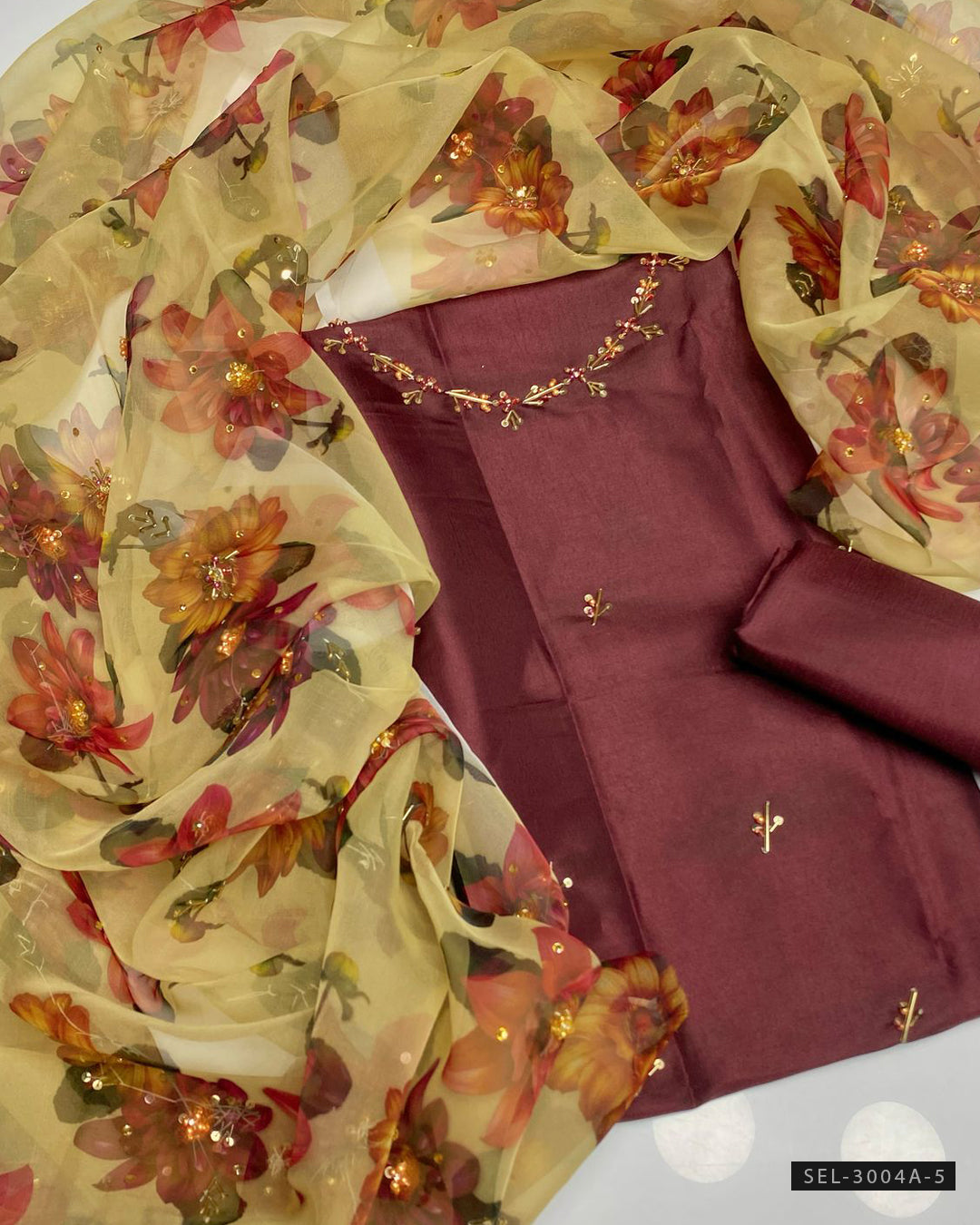 3-PC Unstitched Formal Wear