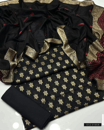 3 PC Unstitched Jacquard Lawn Dress Collection