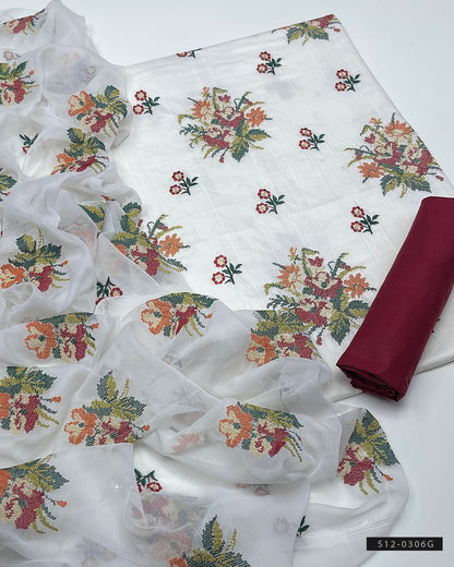 3 PC Unstitched Lawn Dress Collection