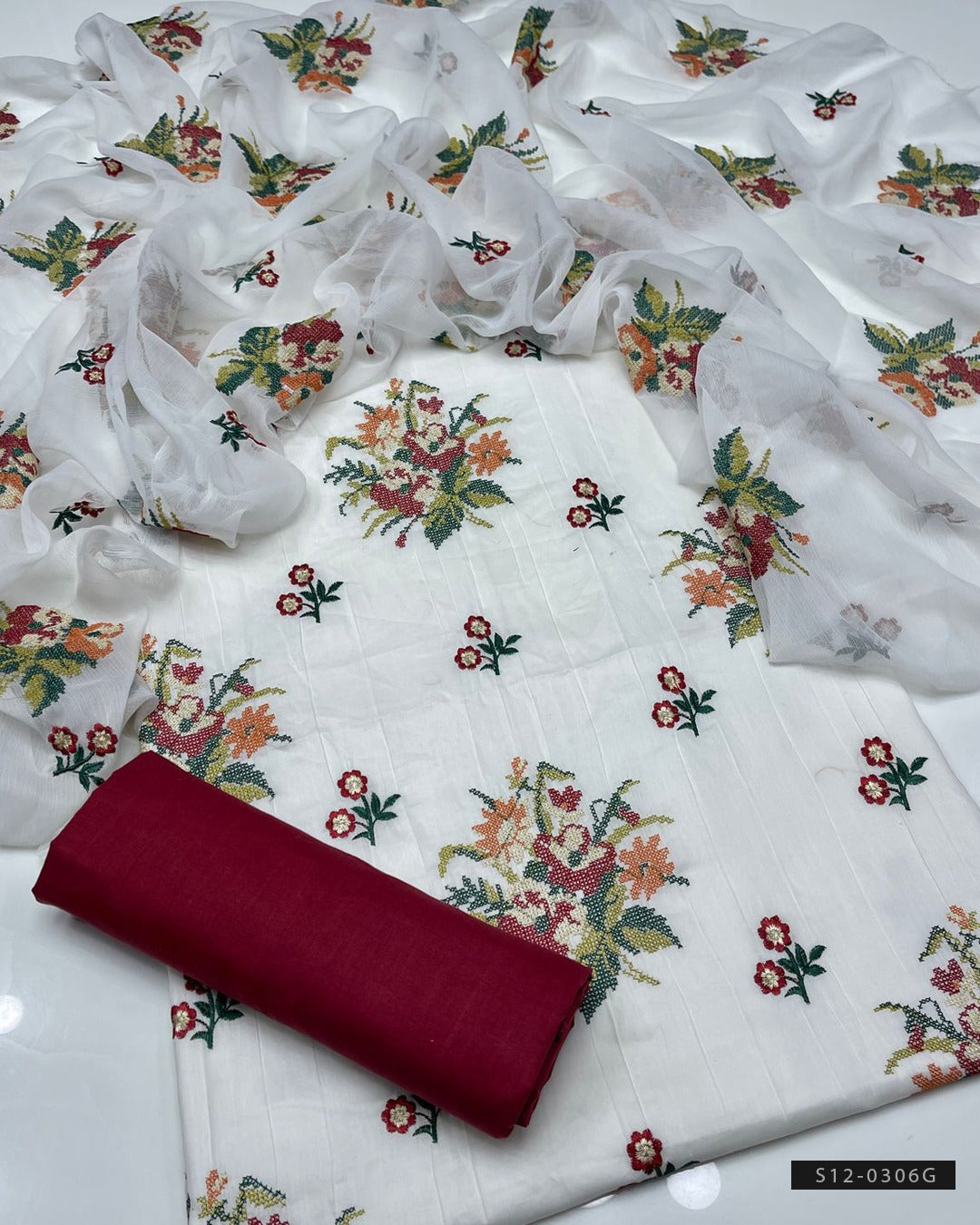 3 PC Unstitched Lawn Dress Collection