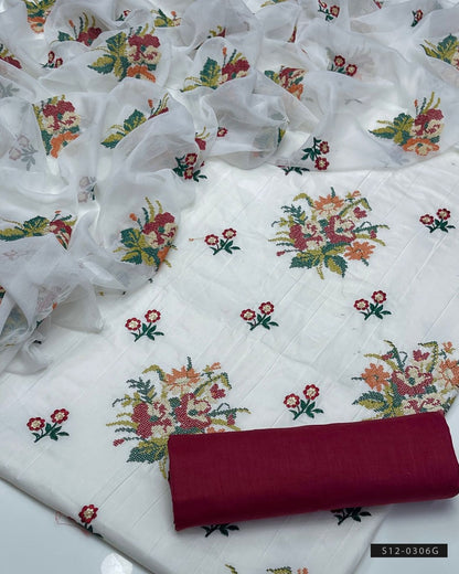 3 PC Unstitched Lawn Dress Collection