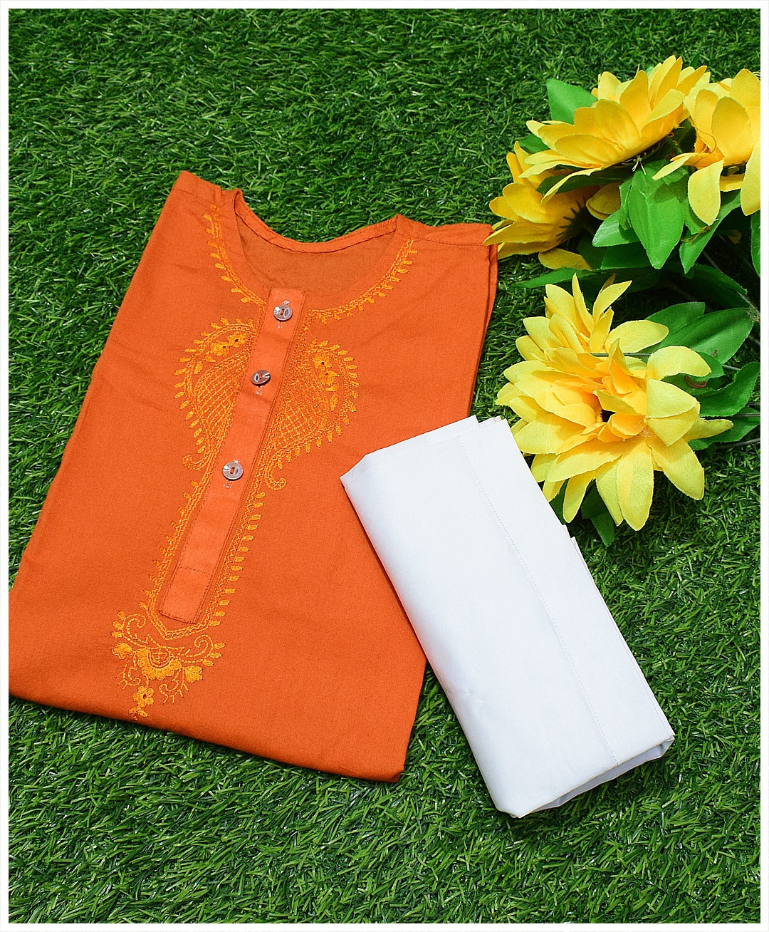 Kids' Hand-Embroidered Kurta Shalwar - Ready to Wear