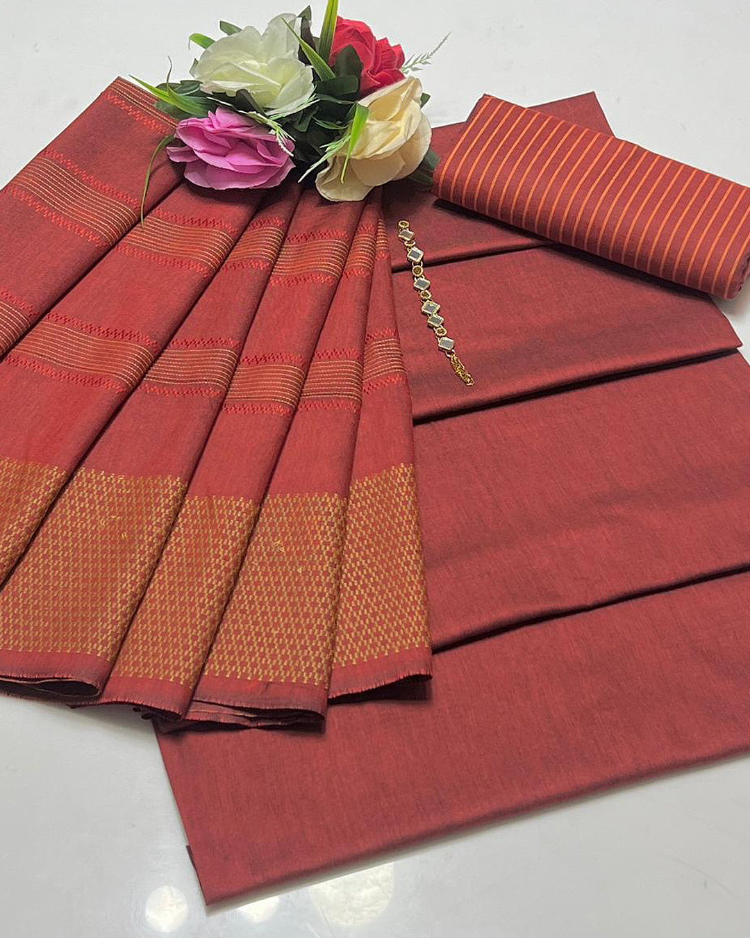 3 PC Unstitched Plain Khadi Sussi Dresses