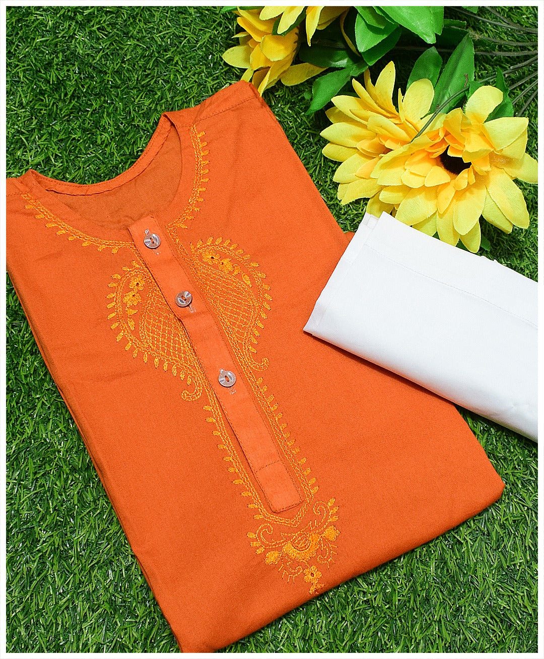 Kids' Hand-Embroidered Kurta Shalwar - Ready to Wear