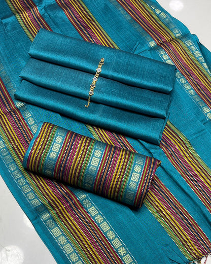 Unstithced 3 PC Sussi Silk Dress