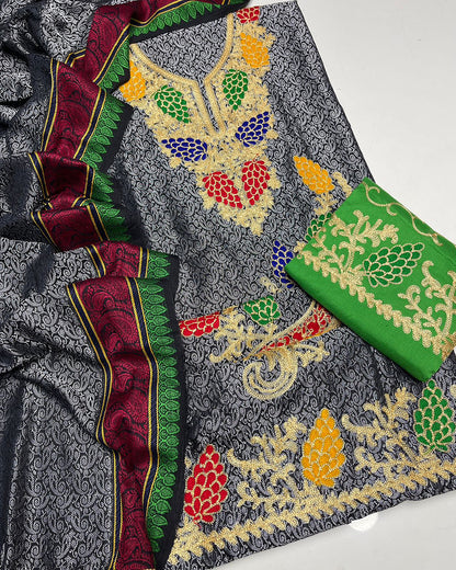 Unstitched 3 PC Staple Sussi Embroidered Dresses