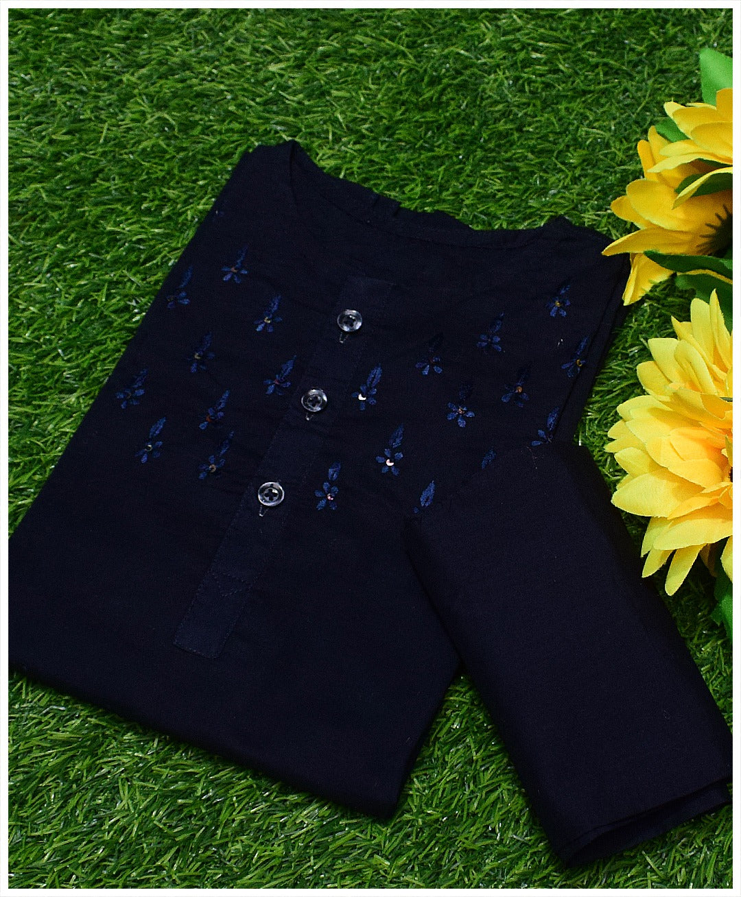 Fine Quality Lawn Kurta Shalwar for Kids: Hand-Embroidered
