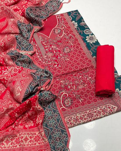 Unstitched 3 PC Wool Dress