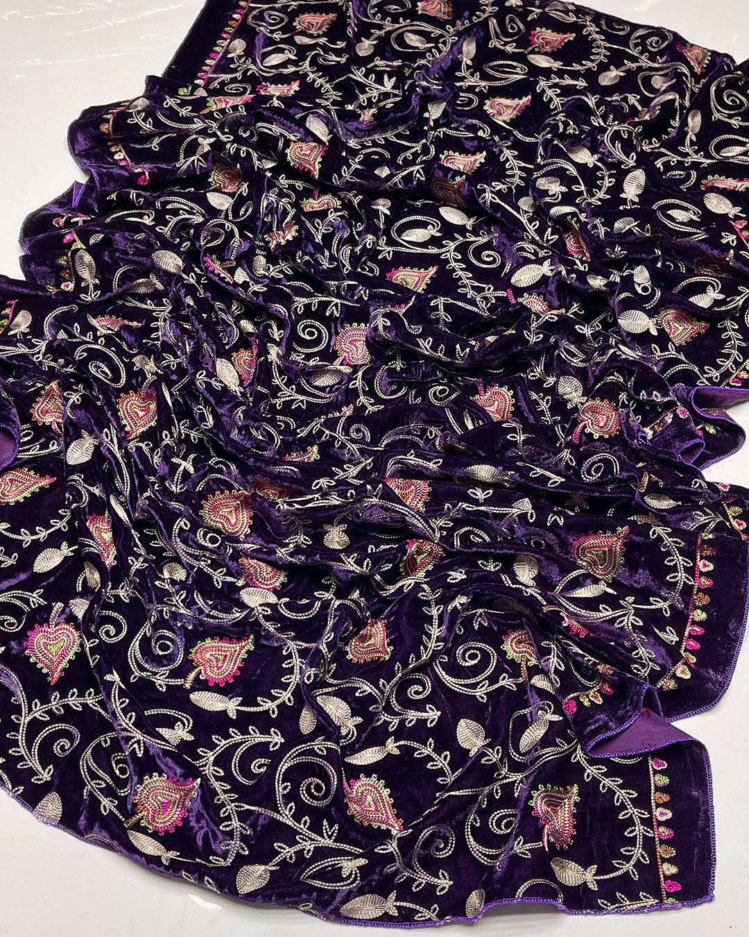 Embroidered Velvet Shawls