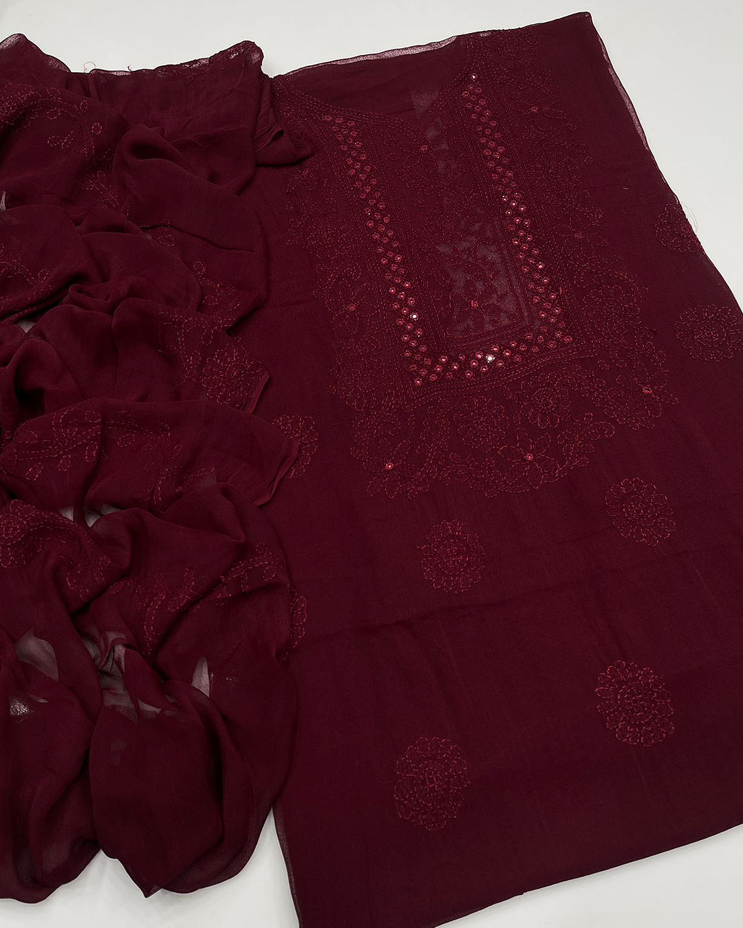 Shadow Sheesha Gala Embroidery Chiffon Dresses