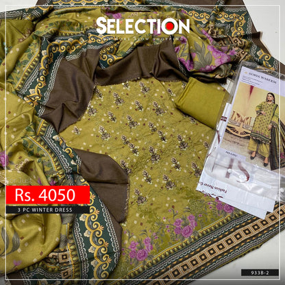 3 PC Unstitched Embroidered Shamry Collection