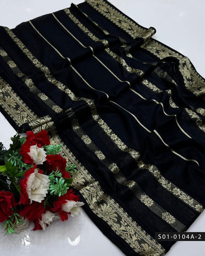 Premium Jacquard Broshia Lawn Shawl – Gold Pattern