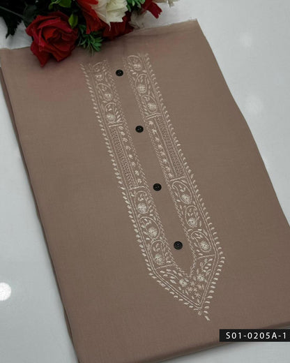 Men’s Handmade Pakka Tarkashi Embroidered Cotton Shalwar Qameez