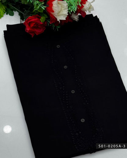 Men’s Handmade Pakka Tarkashi Embroidered Cotton Shalwar Qameez