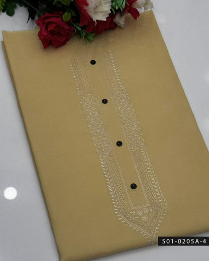 Men’s Handmade Pakka Tarkashi Embroidered Cotton Shalwar Qameez
