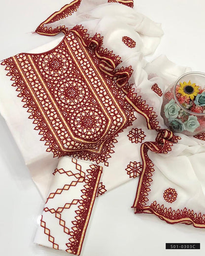 3 PC Unstitched Soft Lawn Dress Collection