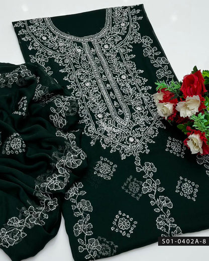 Handmade 2 PC Unstitched Chiffon Dress Collection