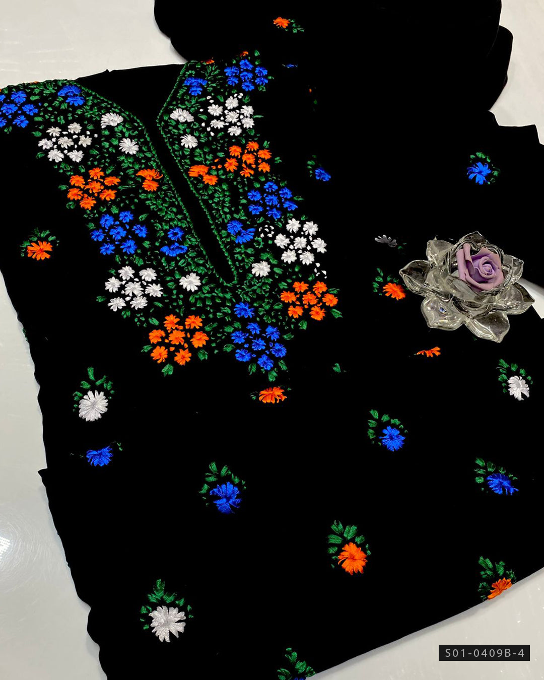 Handmade 3 PC Unstitched Linen Dress Collection