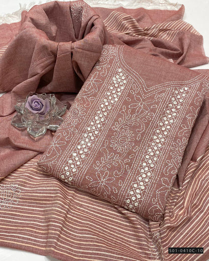 Handmade 3 PC Unstitched Khaddar Dress Collection
