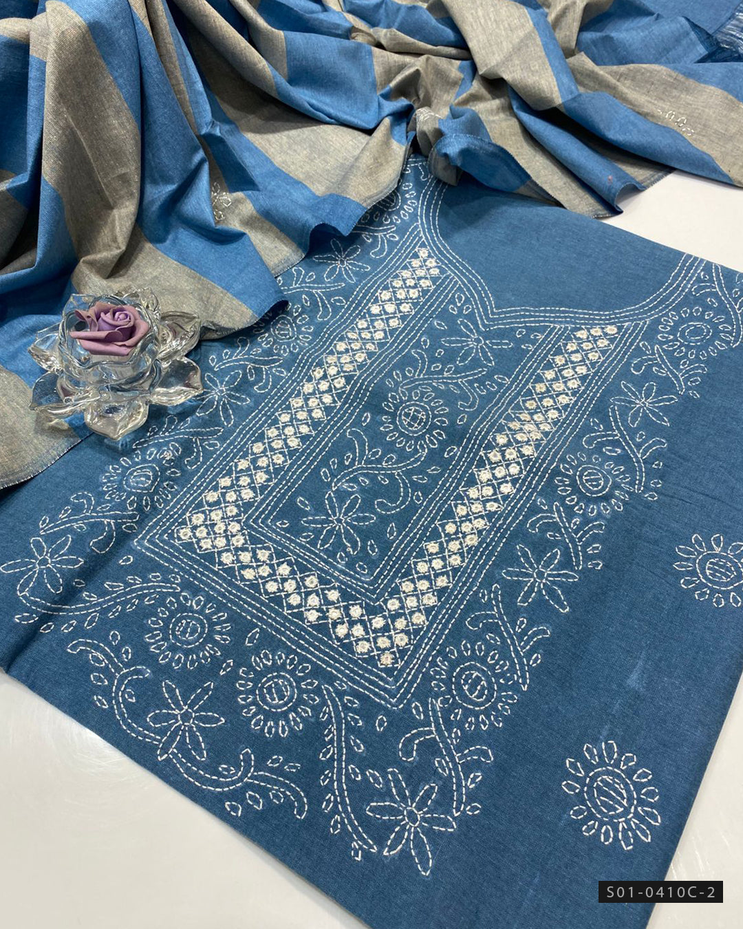 Handmade 3 PC Unstitched Khaddar Dress Collection