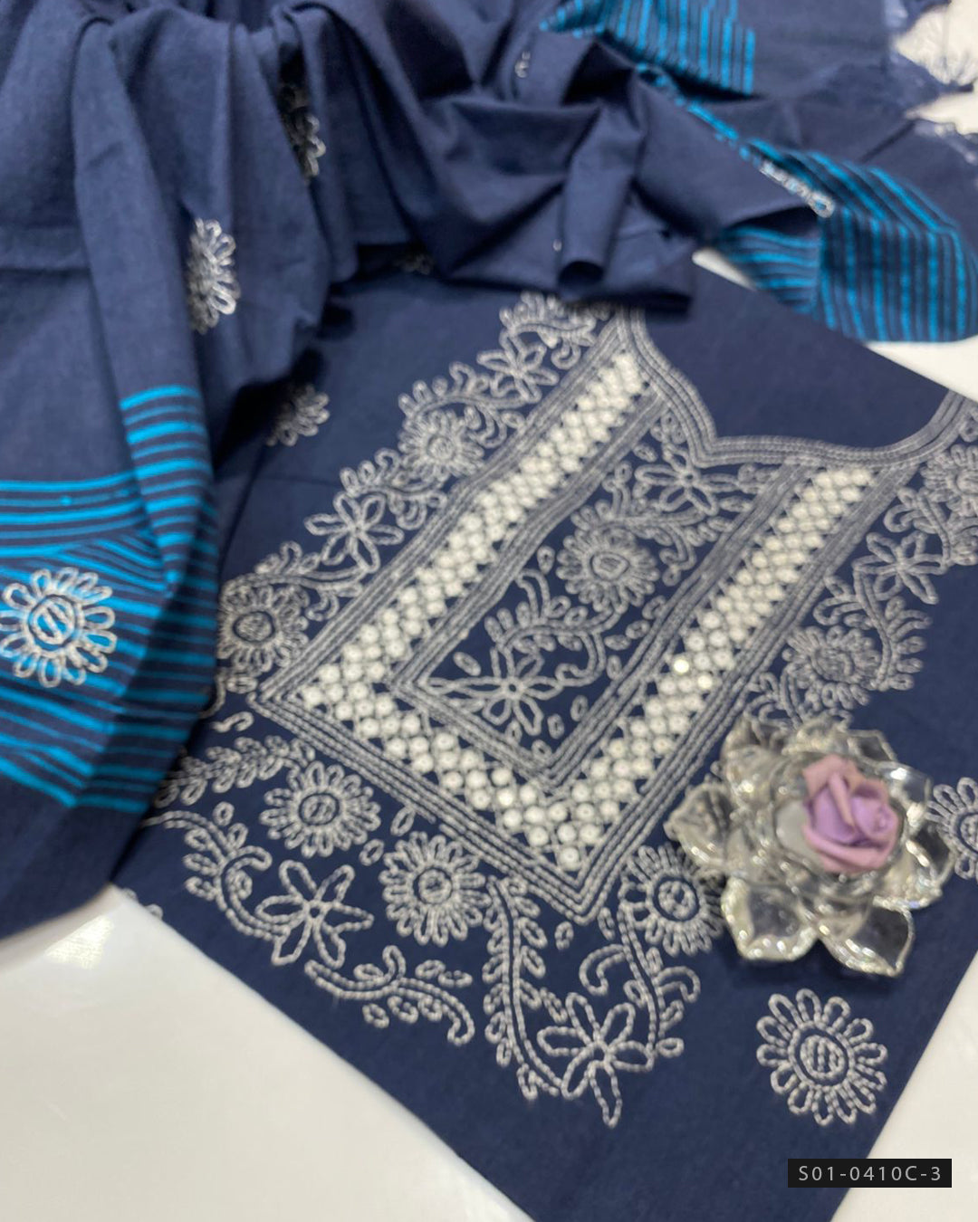 Handmade 3 PC Unstitched Khaddar Dress Collection