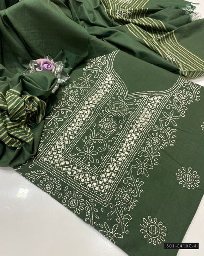 Handmade 3 PC Unstitched Khaddar Dress Collection