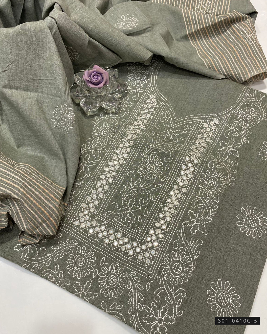 Handmade 3 PC Unstitched Khaddar Dress Collection