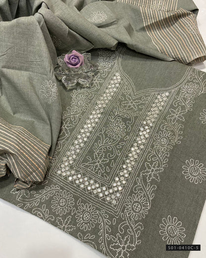 Handmade 3 PC Unstitched Khaddar Dress Collection