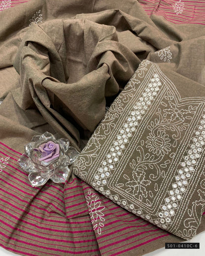 Handmade 3 PC Unstitched Khaddar Dress Collection