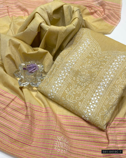 Handmade 3 PC Unstitched Khaddar Dress Collection